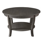 Table basse ronde avec étagère American Heritage de Convenience Concepts