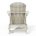 Chaise Adirondack pliante d'extérieur tout temps Polytrends Laguna résistante à la décoloration pour patio