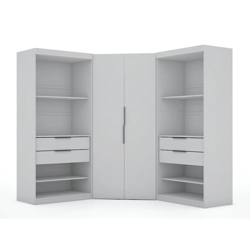 Mulberry 2.0 Semi-ouvert 3 sections Moderne 4 tiroirs Armoire d'angle Ensemble de 3