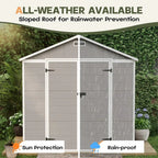 Abri de jardin en résine toutes saisons avec plancher, 1,8 m x 1,2 m/1,8 m x 2,4 m/2,4 m x 1,8 m/2,4 m x 3 m, Spire Tool Shed