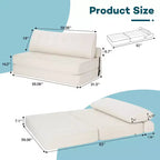 WARMOUNTS Canapé convertible pliant avec dossier réglable, canapé-lit convertible Queen Size pour salon et bureau