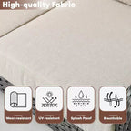 HOMLUX Lot de 2 chaises de patio en osier, ensemble de chaises d'extérieur tout temps à dossier haut en rotin