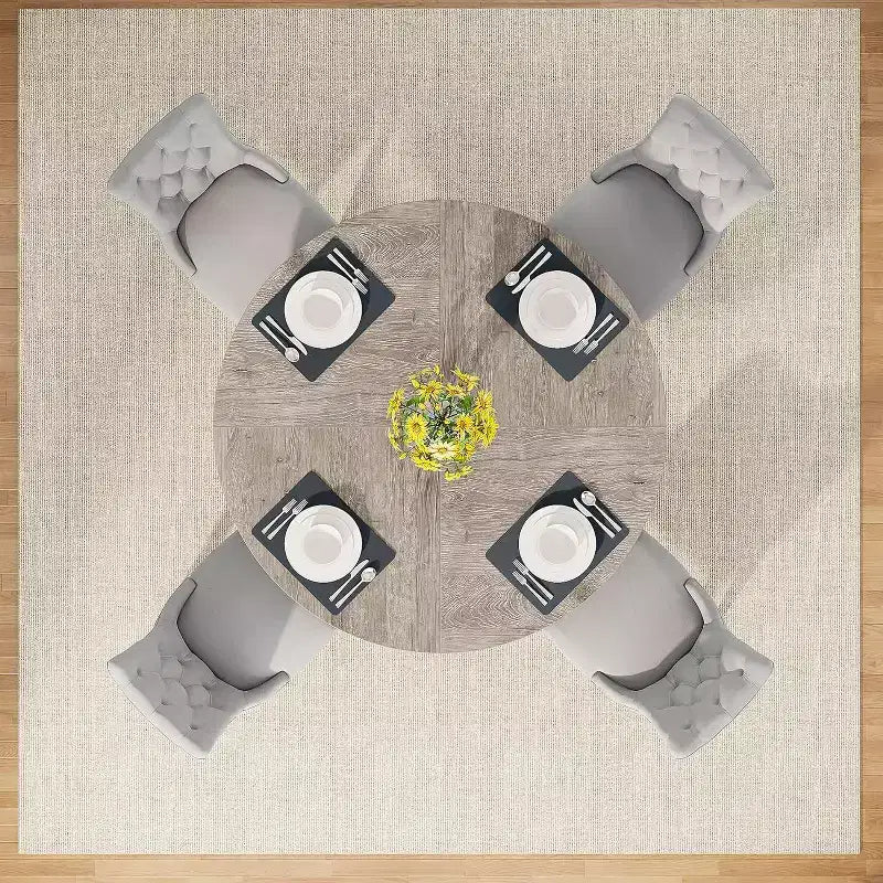 Table à manger ronde de 120 cm pour 4 personnes