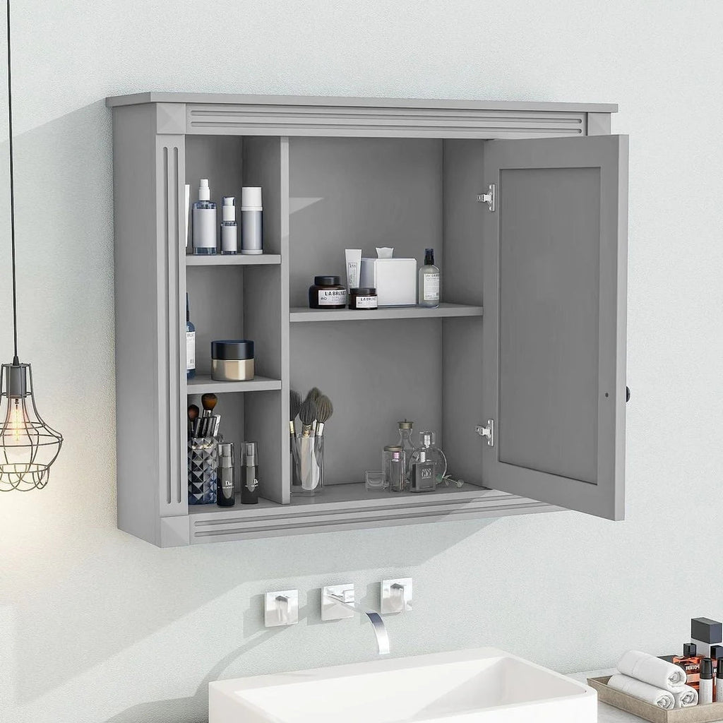 Meuble-lavabo moderne de 36 po avec vasque et armoire à miroir, 2 portes et 2 tiroirs
