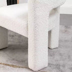 Ensemble de 2 fauteuils rembourrés en tissu bouclette à accoudoirs carrés de 71 cm de large - Kinwell