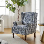 Fauteuil traditionnel à oreilles Gott avec pieds en bois massif par HULALA HOME