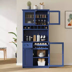 Armoire de cuisine haute (75 po) avec portes vitrées