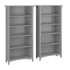 Bibliothèque haute Salinas à 5 étagères (Lot de 2) par Bush Furniture