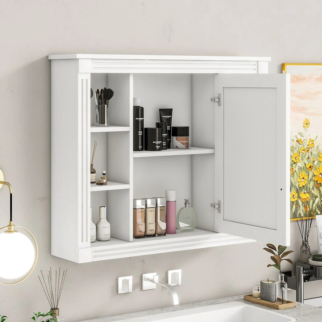 Meuble-lavabo moderne de 36 po avec vasque et armoire à miroir, 2 portes et 2 tiroirs