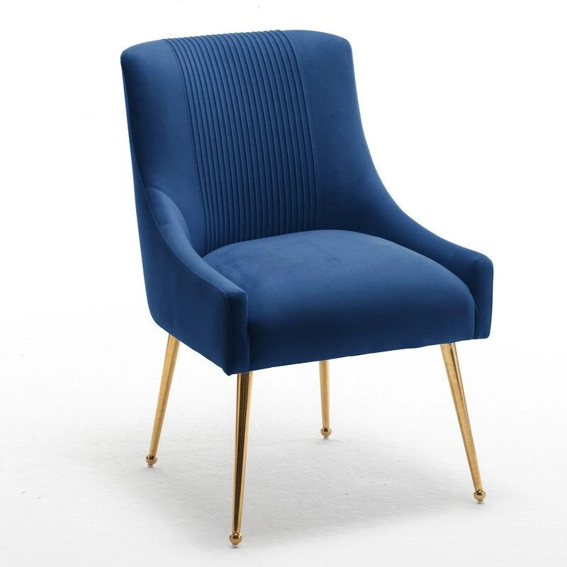 SEYNAR Lot de 8 chaises de salle à manger modernes en velours glamour, chaise de coiffeuse capitonnée pour salon (sans table)