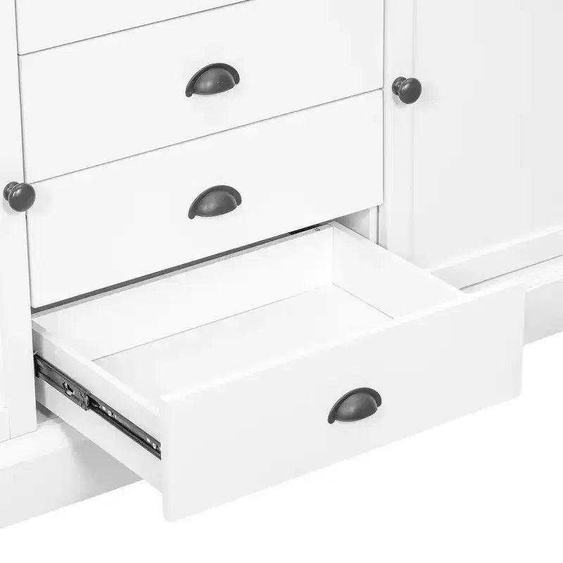 Garde-manger de cuisine autoportant Whisen 73 avec tiroirs et étagères réglables pour le rangement et l'organisation dans la salle à manger ou la cuisine