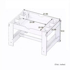 Table de jeu 2-en-1 Whisen Kids avec 7 compartiments de rangement, compatible avec les briques de construction LEGO - Blanc et Vert