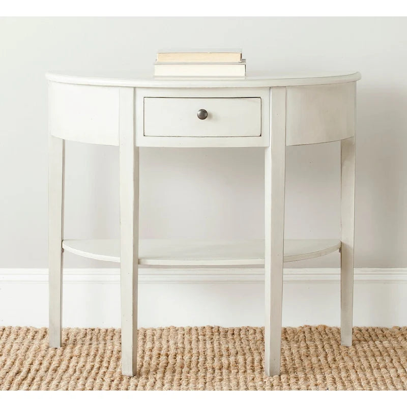 SAFAVIEH Sabina Table Console Bouleau Blanc Cassé - 33.9 x 14.4 x 30.1 - 34Lx14Px30H