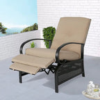 Fauteuil inclinable de salon réglable avec coussin – 38 (P) x 26,5 (L) x 38,5 (H) pouces