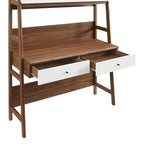 Bureau avec bibliothèque et tiroirs de rangement