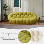 Canapé paresseux courbé 2 places Bubble de forme nid d'abeille avec tissu textile 3D pour salon et appartement