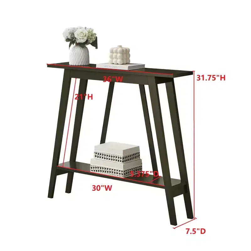 Kings Brand Furniture – Console étroite avec étagère de rangement pour couloir, entrée, vestibule, salon