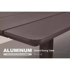 Ensemble de salle à manger d'extérieur PURPLE LEAF, ensemble de table et chaises de patio de luxe en aluminium avec coussin épais amovible