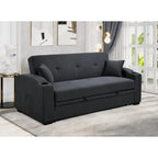 Canapé moderne convertible 3 en 1 Roomfitters 75 pouces avec lit gigogne pratique, dossier inclinable, porte-gobelets, oreillers