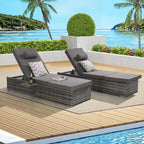 Excellent ensemble de chaises longues d'extérieur pour la relaxation et les loisirs