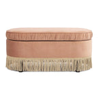 Serena 38 Ottoman banquette de rangement ovale plissée