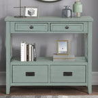 Console avec 4 tiroirs et une étagère de rangement
