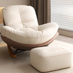 Fauteuil à bascule scandinave rembourré avec ottoman en option