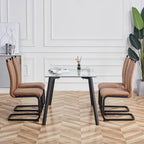 Chaises de salle à manger modernes en similicuir PU, lot de 4
