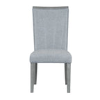 Ensemble de salle à manger contemporain de 6 pièces avec table à rallonge de 198 cm et pied central