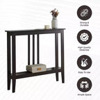 Console étroite avec étagères pour entrée, couloir ou salon