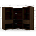 Mulberry 2.0 Semi-ouvert 3 sections Moderne 4 tiroirs Armoire d'angle Ensemble de 3