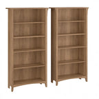 Bibliothèque haute Salinas à 5 étagères (Lot de 2) par Bush Furniture