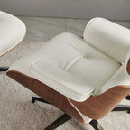 Fauteuil inclinable en cuir de style Mid-Century Modern