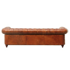 Canapé chesterfield capitonné Pasargad Home Paris Club, marron - 28,7 H x 97,2 L x 39 P