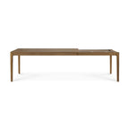 Table à manger extensible en teck naturel avec rallonge dissimulée pour salle à manger