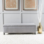 Banc de rangement rembourré moderne pour entrée de salon