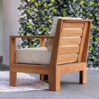 Ensemble de 3 pièces Logan Cambridge Casual en teck pour extérieur avec coussins Sunbrella