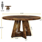 Table à manger ronde de 120 cm pour 4 personnes