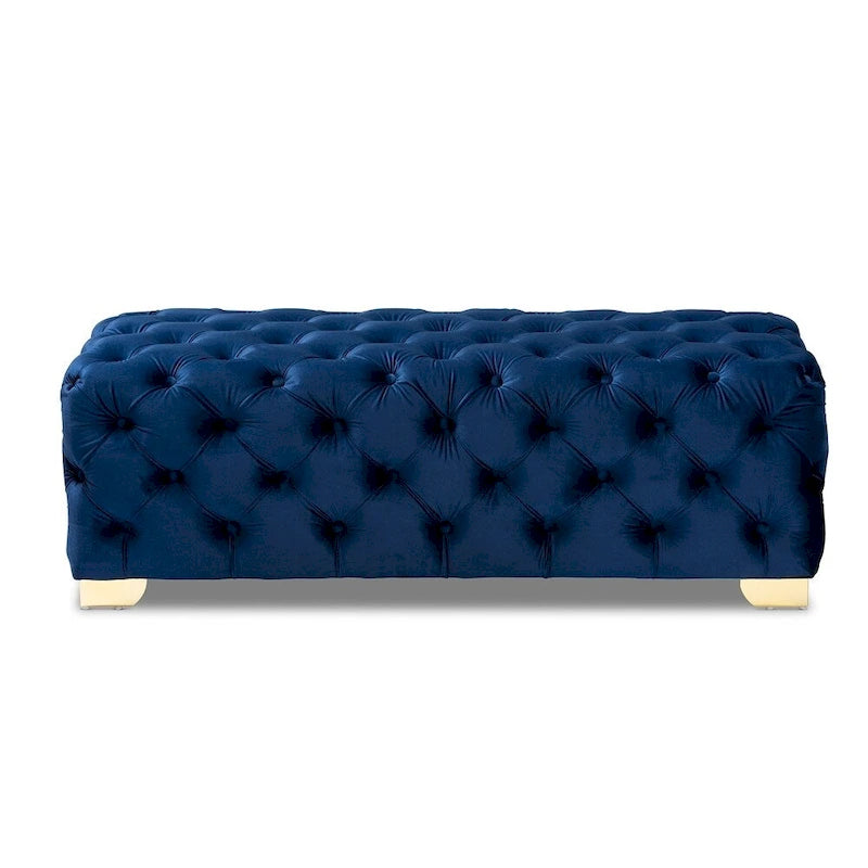 Banc ottoman en velours Gracewood Hollow Solanki