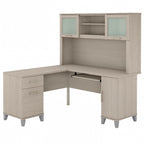 Bureau d'angle en L 60" Bush Furniture Somerset avec huche de rangement