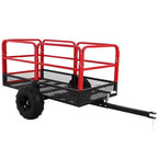 Chariot, Benne de jardin, Capacité de 680 kg, Remorque VTT en acier robuste de 623 litres avec 2 roues, Chariot de tondeuse pour tracteur, VTT, UTV