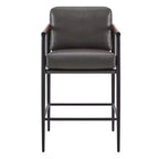 Tabourets de bar modernes Spruce&Spring avec accoudoirs et piètement en métal, lot de 2