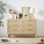 Commode de chambre à façades en rotin