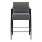 Tabourets de bar modernes Spruce&Spring avec accoudoirs et piètement en métal, lot de 2