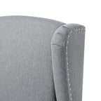 Fauteuil inclinable avec pochette arrière et garniture de clous décoratifs