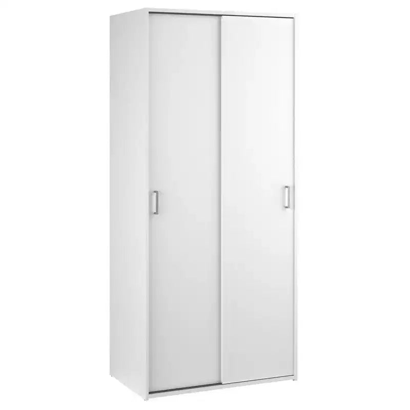 Tvilum, Armoire Space avec 2 Portes Coulissantes, Blanc
