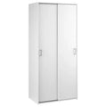 Tvilum, Armoire Space avec 2 Portes Coulissantes, Blanc
