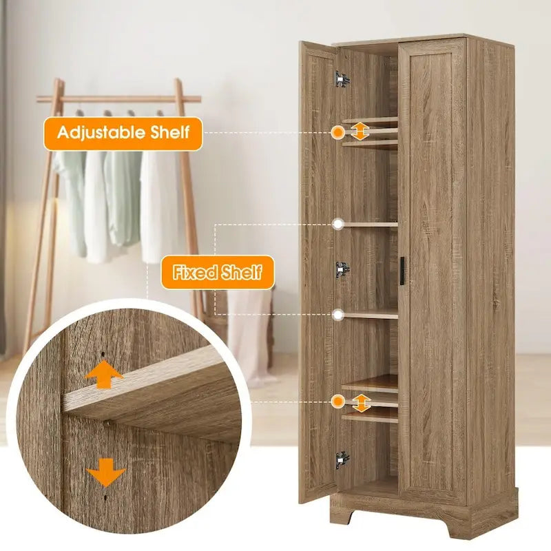 Armoire de rangement à deux portes pour salle de bains