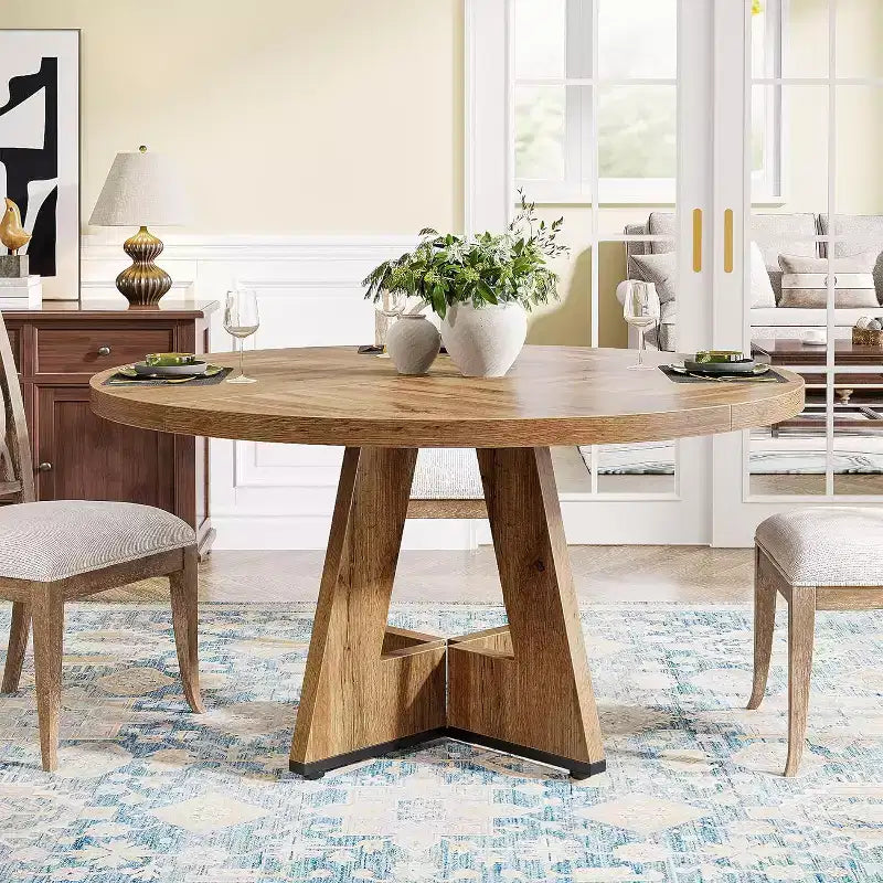 Table à manger ronde de 120 cm pour 4 personnes