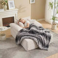 Grand canapé-lit chaise longue, canapé-lit en velours côtelé avec oreillers et accoudoirs larges pour salon, chambre, salle de cinéma